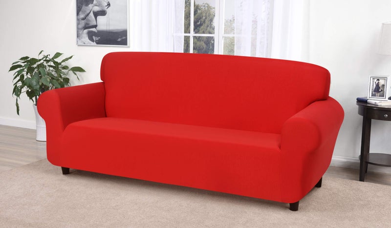 Madison Jersey Sofa Slipcover, Red - Image 2